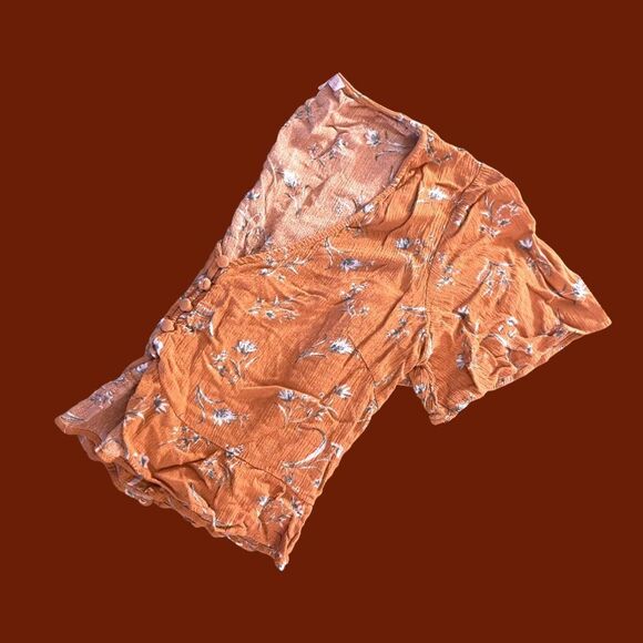 💥PacSun Lottie Moss Floral Ruffled Crop Top - Picture 4 of 7